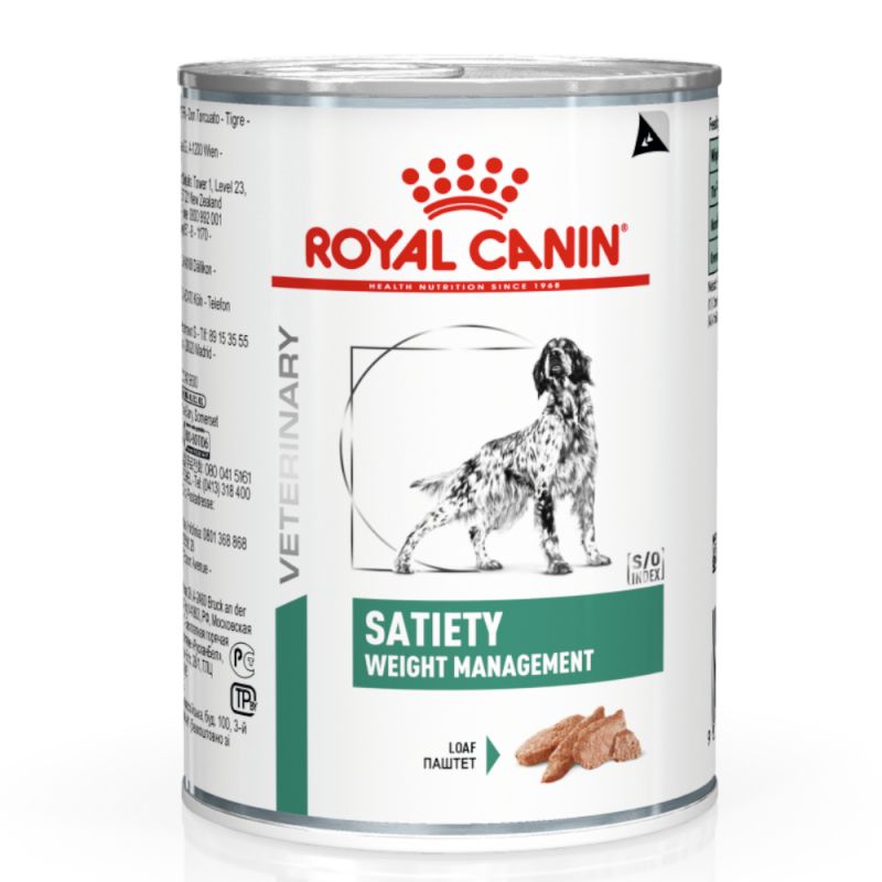 Royal Canin Veterinary Diets Weight Management Satiety Loaf säilykepurkki koiran märkäruoka 410 g MAISTELUPAKKAUS