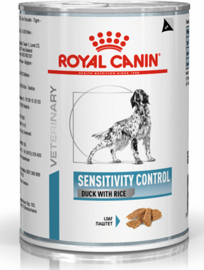 Royal Canin Veterinary Diets Derma Sensitivity Control Duck säilykepurkki koiran märkäruoka 410 g MAISTELUPAKKAUS