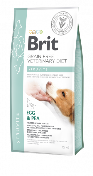 Brit Struvite Egg & Pea koiralle 2 kg RIKKOONTUNUT