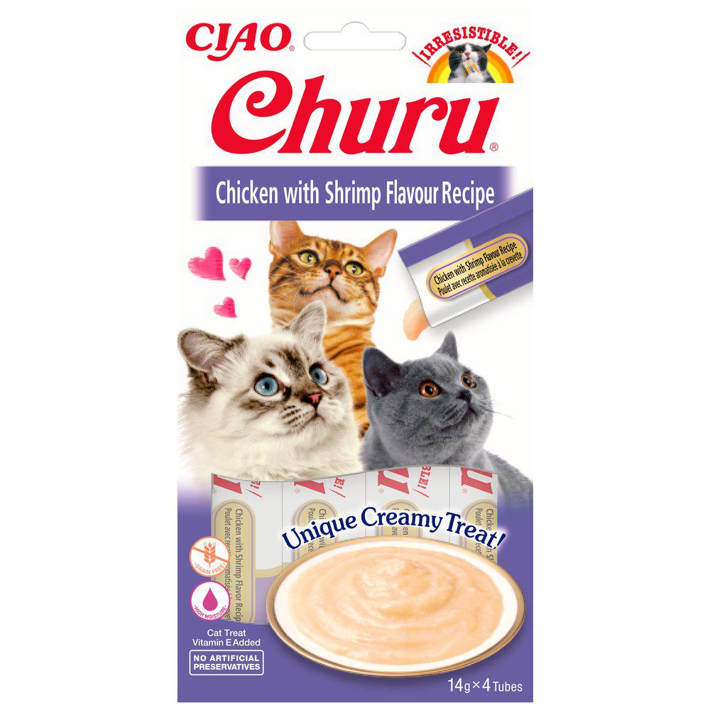 Churu kana-katkarapu herkkutahna kissalle 4 x 14 g PÄIVÄYSTARJOUS