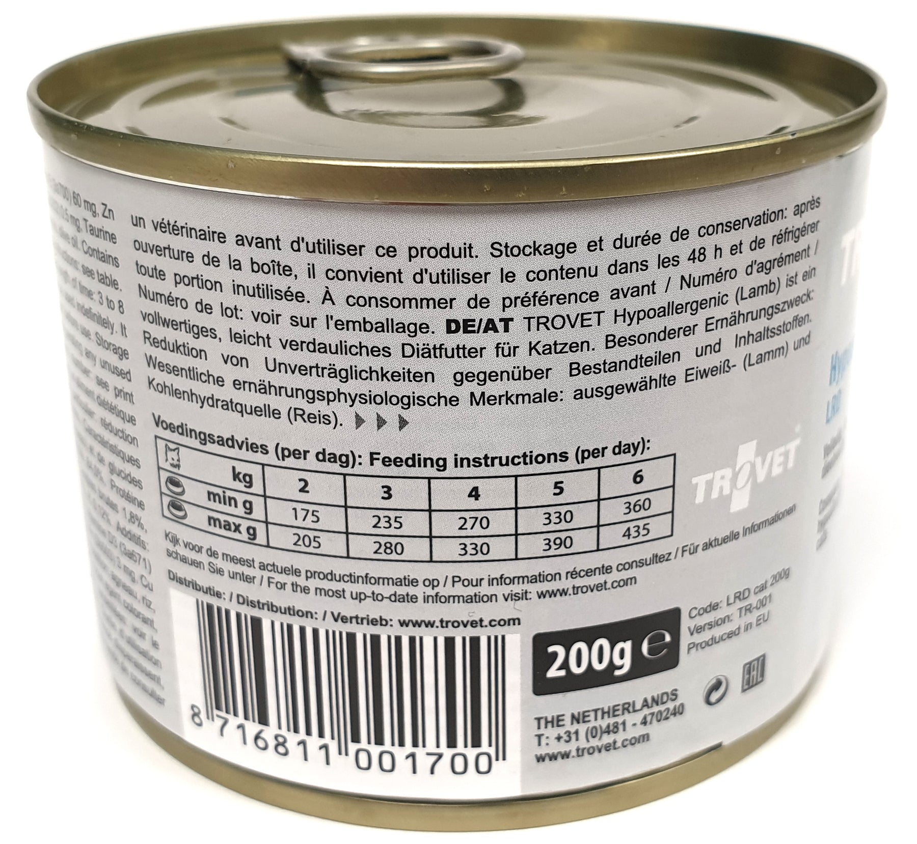 Trovet LRD Hypoallergenic kissalle 6 x 200 g
