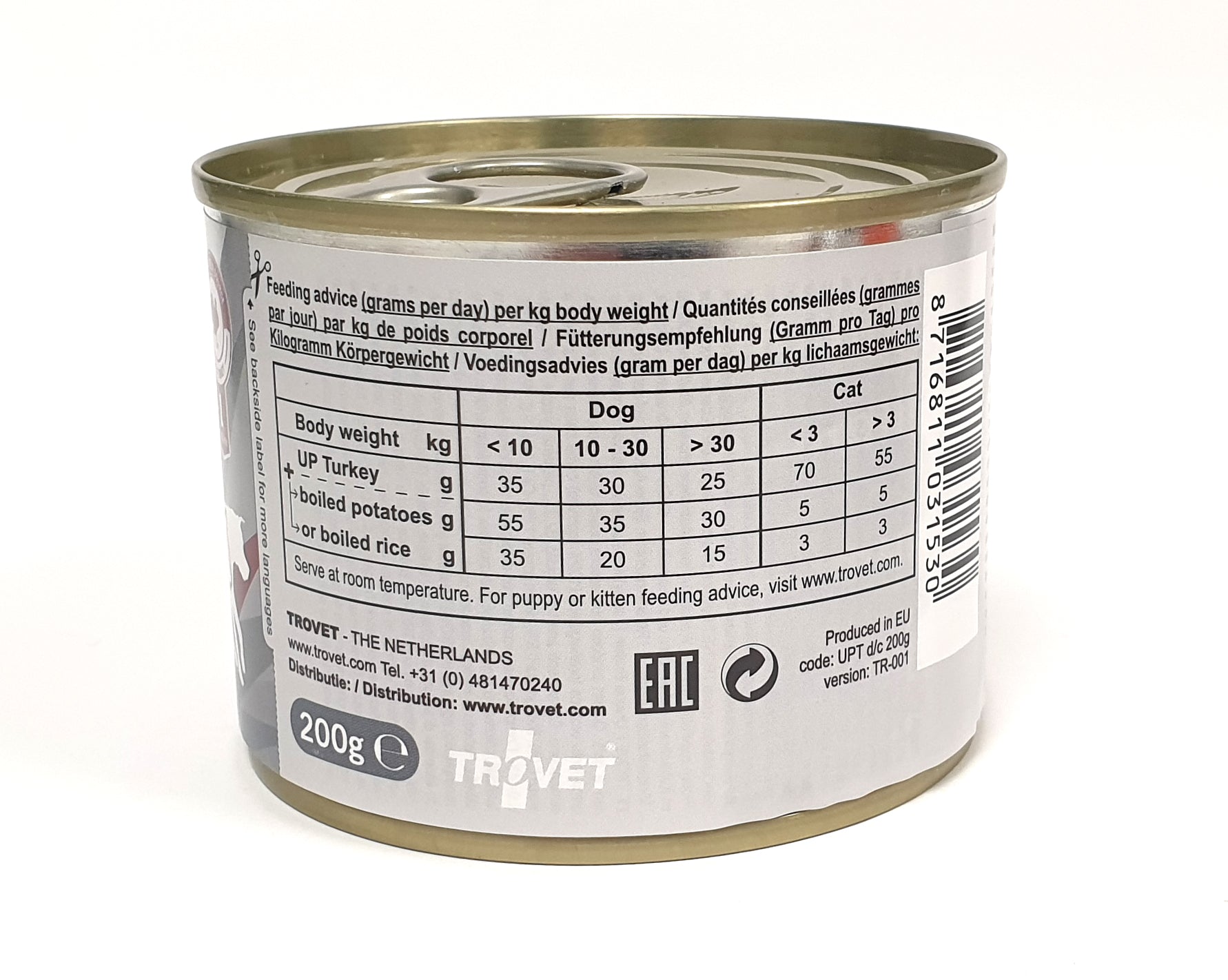 Trovet Unique Protein UPT kalkkuna kissalle ja koiralle 200 g MAISTELUPAKKAUS