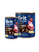 Brit Premium by Nature Kalkkuna-maksa koirille 6 x 400 g